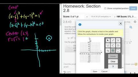 Sketch the Graph of the Circle (x - 6)^2 + (y - 7)^2 = 1 and Find Domain, Range MyMathlab Homework