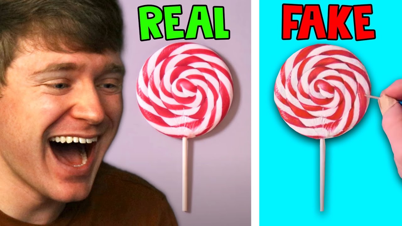 REAL vs FAKE Drawings CHALLENGE! (Impossible) 