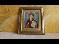 Вышивка бисером. Икона святой Наталии. Законченая работа