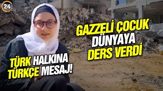 Gazzeli Çocuktan Türk Halkına Türkçe Mesaj! Enkazların Arasından Resmen Haykırdı!