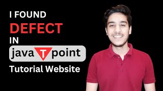 I found defect in Java T Point website