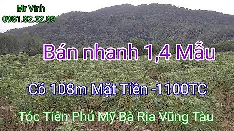 Bán đất Xã Tóc Tiên Gần 1,4ha - 108m Mặt Tiền đường Cát Phú Tóc Tiên Phú Mỹ Bà Rịa Vũng Tàu giá rẻ