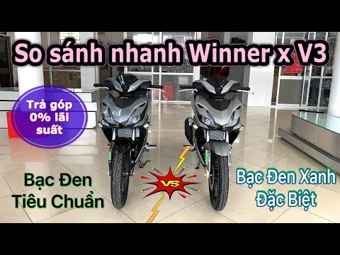 Video So sánh nhanh Winner x V3 Bạc Đen Tiêu Chuẩn vs Bạc... - youtube
