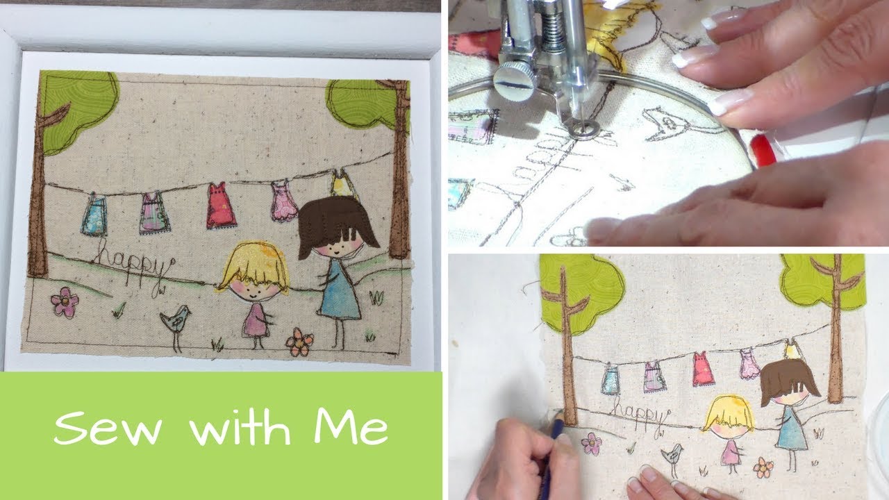 Free-Motion Applique, Mother/Daughter Design, Sew with Me
