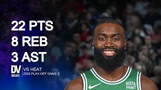 Jaylen Brown vs Heat 22 pts 8 reb 3 ast | April 27, 2024 |