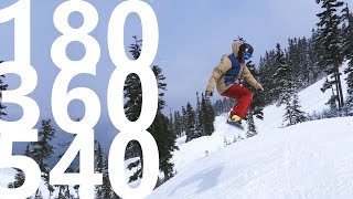 How To 180, 360 and 540 - Snowboarding Tricks