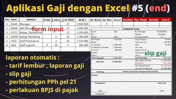 Aplikasi Gaji / Payroll dengan Excel #5