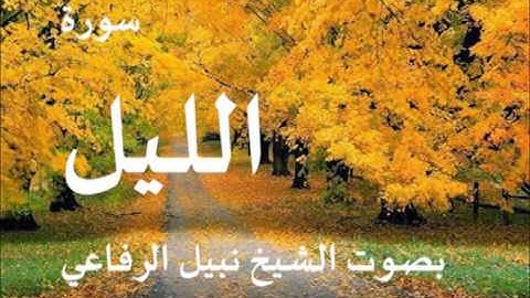 سورة الليل الشيخ نبيل الرفاعي
