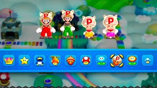 New Super Mario Bros U Deluxe - 4 Players Co Op Walkthrough