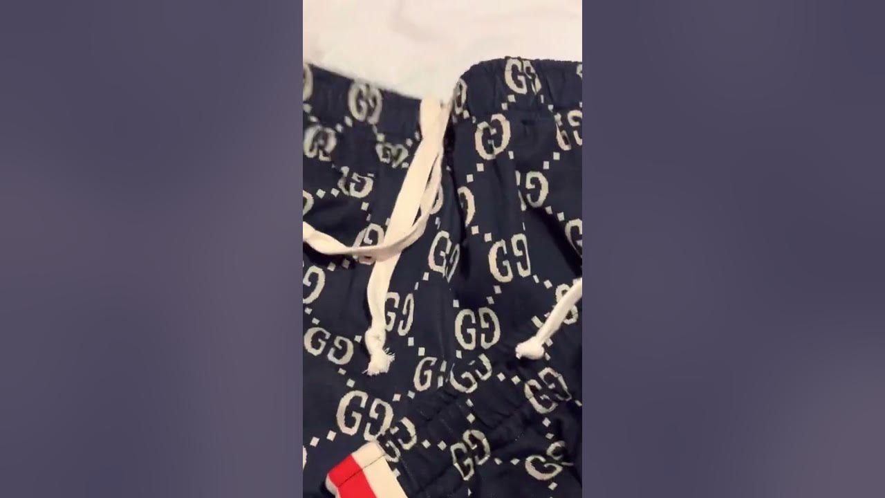 Nogen fangst hænge Review of Gucci GG Jacquard shorts original vs replica fake - YouTube