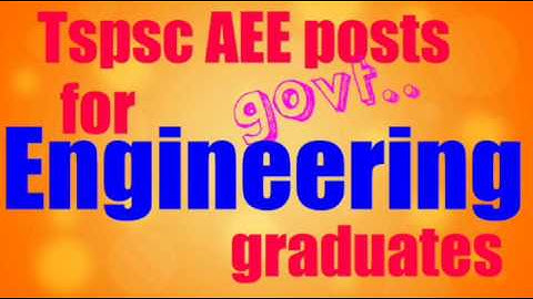 Tspsc aee asst engineer eligible