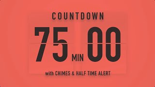75 Minutes Countdown Flip Timer / Chimes 🧡 by millionreason 815 views 1 month ago 1 hour, 15 minutes
