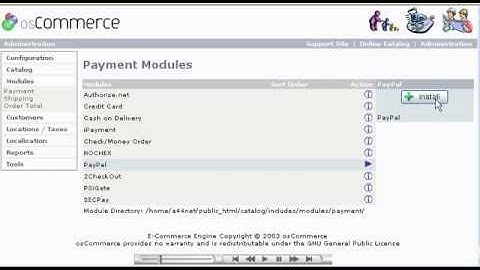 How to add Payment Modules in osCommerce - Host Department LLC