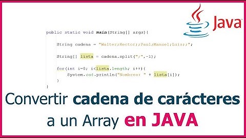 Convertir cadena de caracteres en Array en Java  - Uso de split()