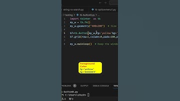 Changing foreground or font color of Tkinter Button by using fg parameter #fg #buttonFont #tkinter