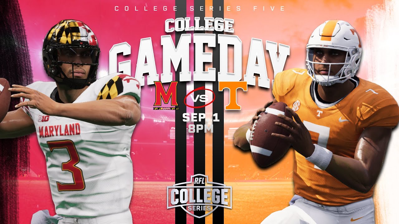 #11 Maryland (3-2) vs #8 Tennessee (3-1) Week 6, RFL College Series 5 ...