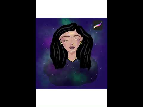 Drawing process (galaxy queen) using the iPad Pro