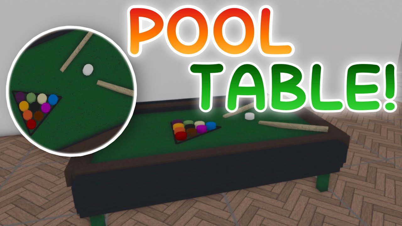 How to make a POOL TABLE in BLOXBURG YouTube