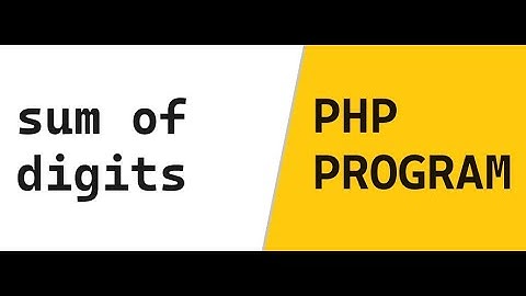 Php Program - Sum Of Digits