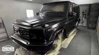 MURDERED Out G Wagon! AMG Mercedes G550 AutoFlex Liquid Wrap BLACKOUT!