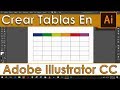 Aprende a crear tablas en el programa Adobe illustrator CC