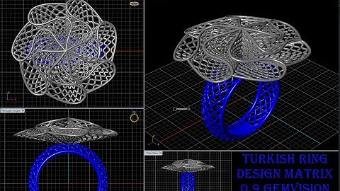 How to make a Turkish Ring /Matrix 0.9 Ring/jewelry cad design tutorial /
