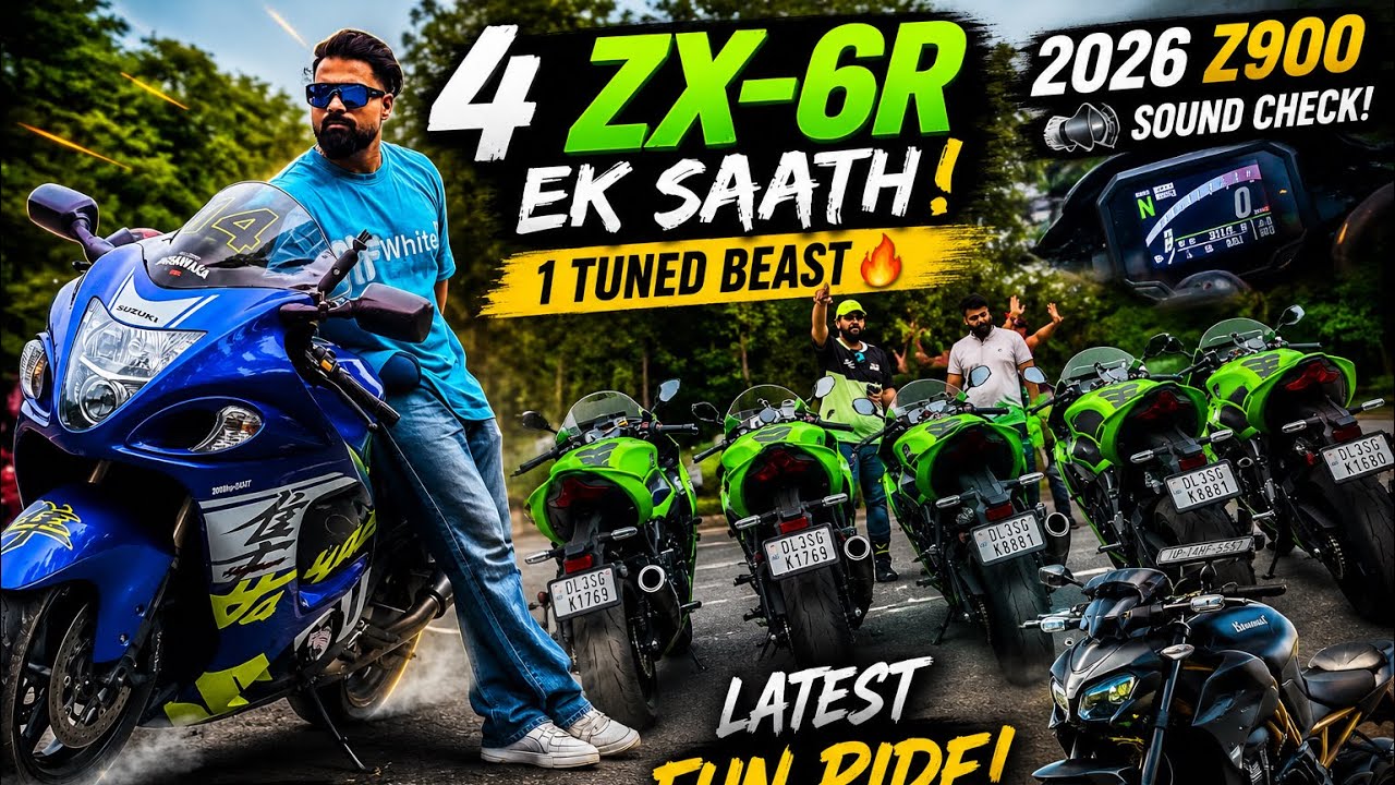 4 ZX-6R + Tuned Beast + 2026 Z900 🔥 Today's Ride Was Different