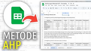 Perhitungan Metode AHP dengan kriteria dan subkriteria