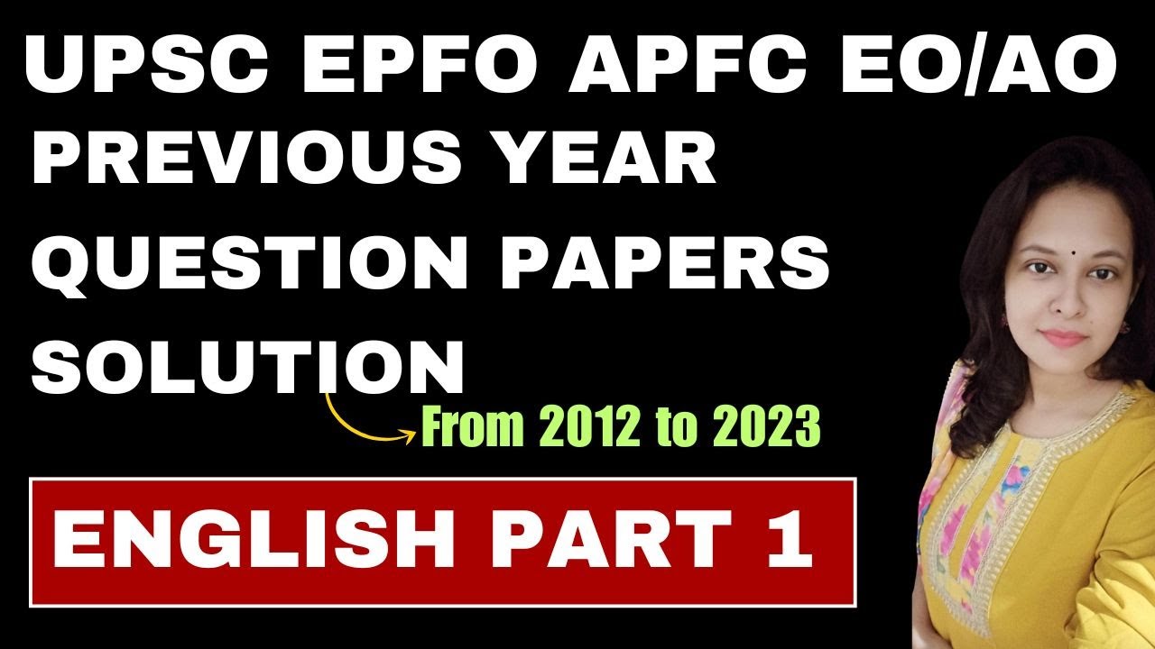 UPSC EPFO APFC EO&AO Previous Year Question Paper Solution - Part 1 English | Nishant eAcademy