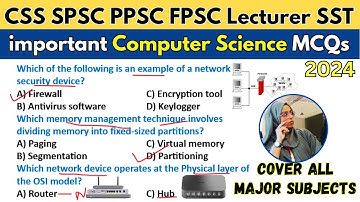 Computer Science MCQs for Competitive Exam | #Lecturer SPSC FPSC PPSC CSS #SST EntryTest