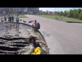 Japanese girl falls in fountain. ベルリンでのハプニング