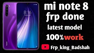 Mi Note 8Pattern Plus Frp Unlocking By Frp King Badshah