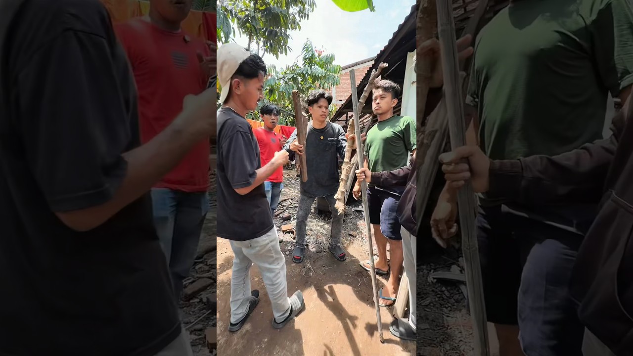 Gerakan Cepat Akbar Hasri Mengajak Temannya Mengumpulkan Kayu Bakar