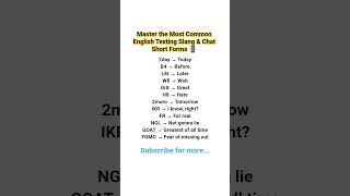 12 Most Popular Chat Abbreviations You Must Know! 💬 | Gen Z English Slang | English Vocabulary #yt