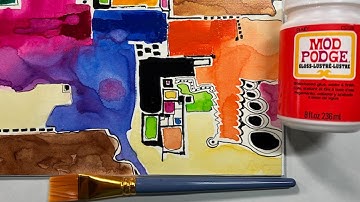 How to mount and varnish your watercolor artwork using Mod Podge - No mat and no glass required