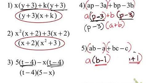 6.6 Factor by grouping video