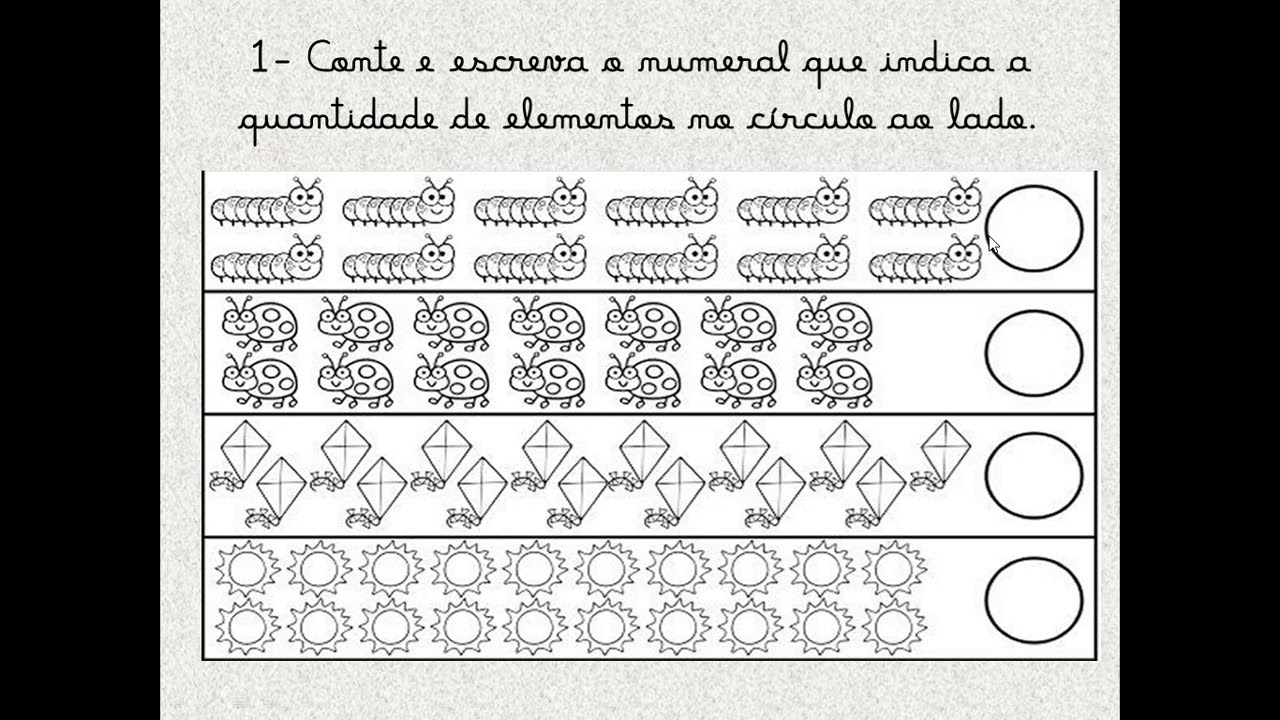 Atividade de Matemática para 1º ano – Números e quantidades