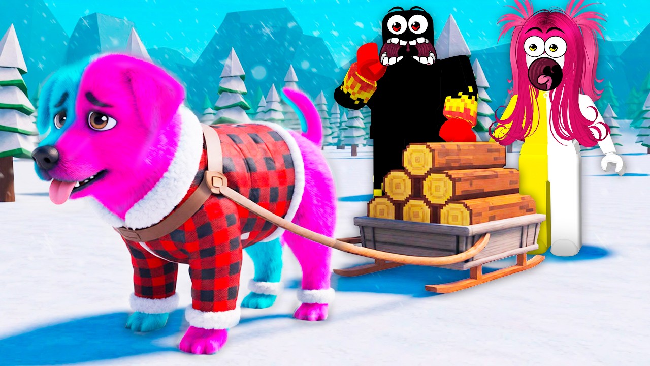 Virei um CACHORRO e Sobrevivi 7 DIAS na NEVE!