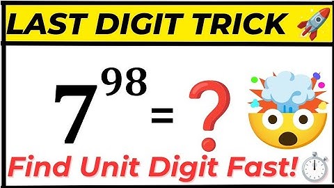 Last Digit Trick 🤯 | Find Unit Digit of Any Power in Seconds!