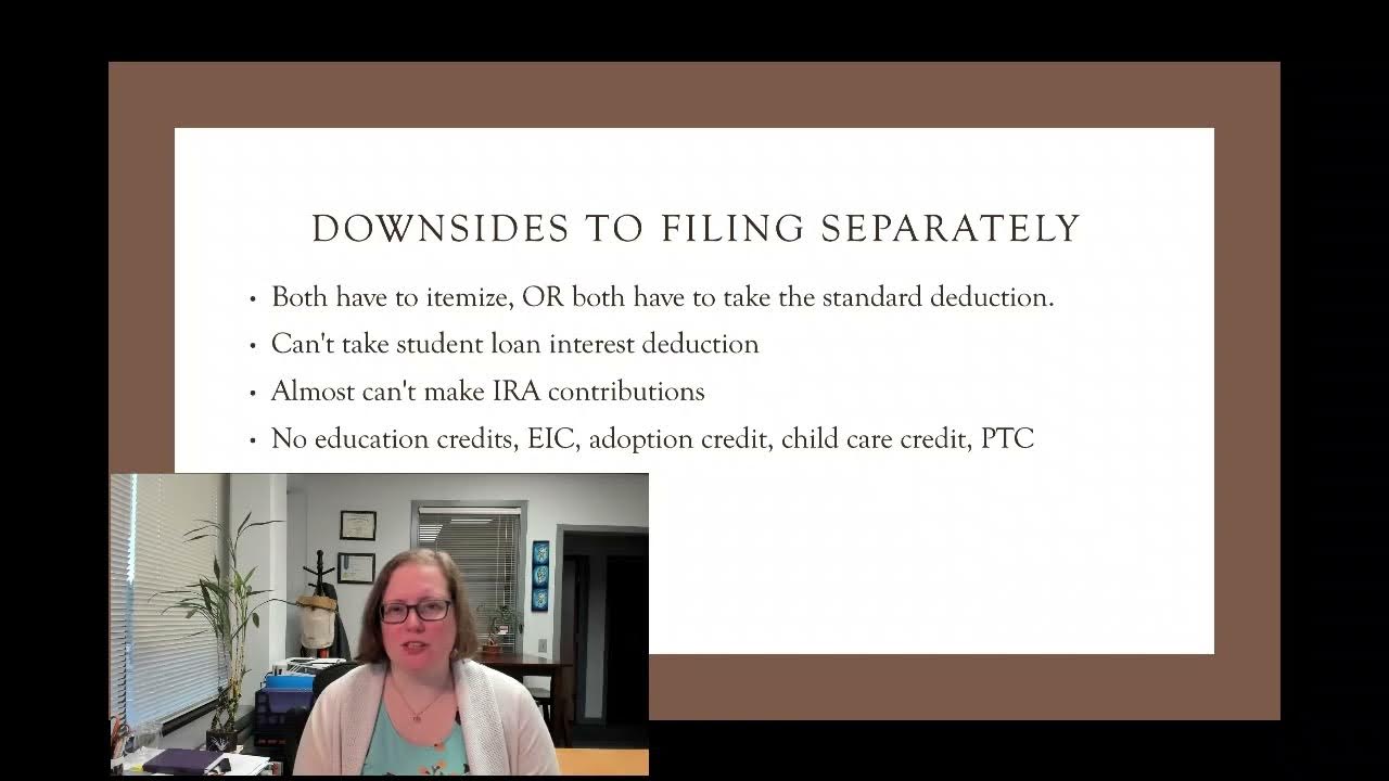 Marriage & Taxes Married filing joint vs Married filing separate YouTube