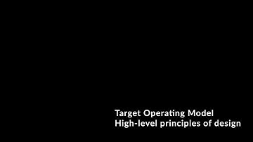 Target operating model High Level Principles of design