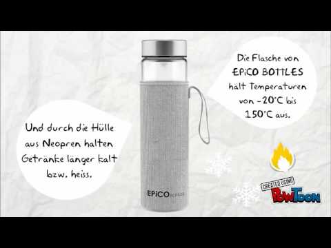EPiCO BOTTLES | Offizielles Produktvideo | Die Trinkflasche aus Glas