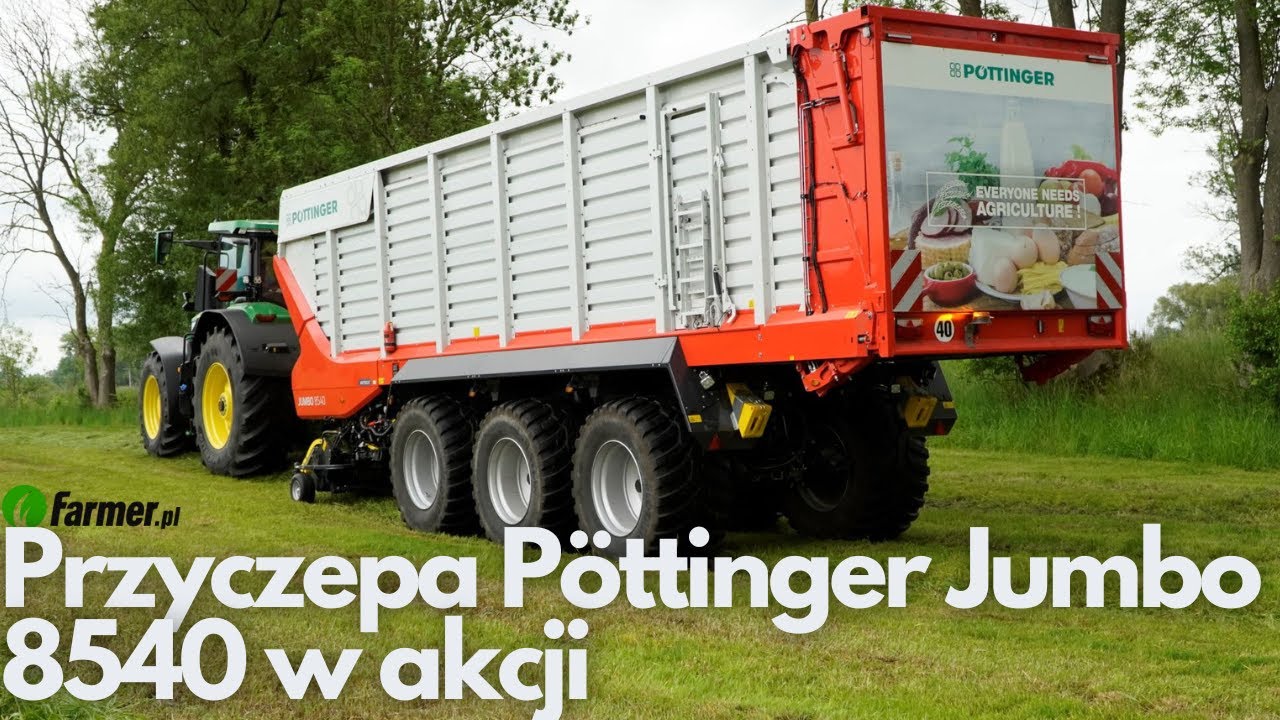 Tnie jak sieczkarnia i ma więcej zalet. Przyczepa Pöttinger Jumbo 8450 w akcji | Farmer.pl