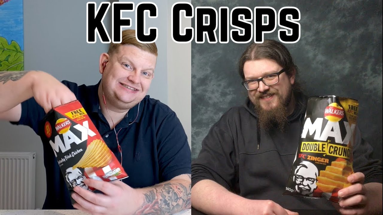 Walkers MAX KFC Crisps. Original Recipe and Double Crunch Zinger