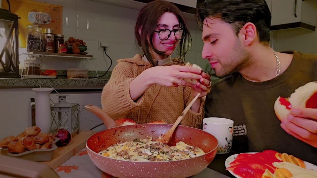 اول سحور رمضاني مع رنرون، اكلنا مخلمه بالليمون