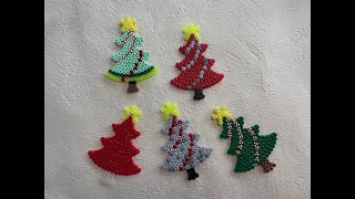 Geschenkanhänger aus Bügelperlen - Weihnachtsbäumchen