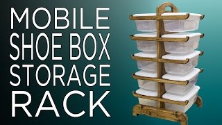 Mobile Plastic Bin Rack - 183