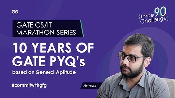 GATE CS/IT Marathon Series | Aptitude | 10 Years of GATE PYQ
