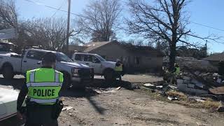 Tornado damage, cleanup in Trumann, Arkansas