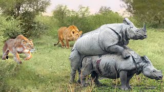 The Lion Faces Bitter Consequences When Breaking the Rhinoceros&#39; Beautiful Dream | Animals World